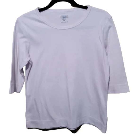 Hillard and Hanson White 3/4 sleeve top.   NWOT - Picture 1 of 6